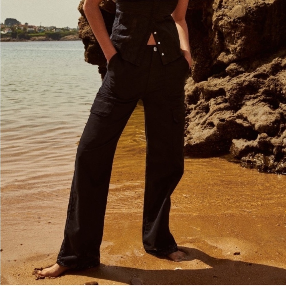 Zara TRF Straight Leg Cargo Pants‎